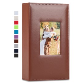 Vienrose Photo Album for 4x6 300 photos Leather Cover Extra Large Capacity Photo Book for Family Wedding Anniversary Baby, Brown