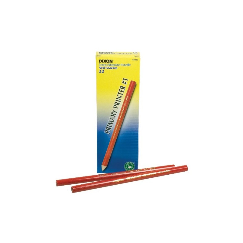 Dixon 18997 Primary Printer Number 1 Thick Black Lead Pencils,