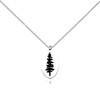 FEELMEM Pine Tree Charm Necklace Pine Tree Adventure Travel Jewelry