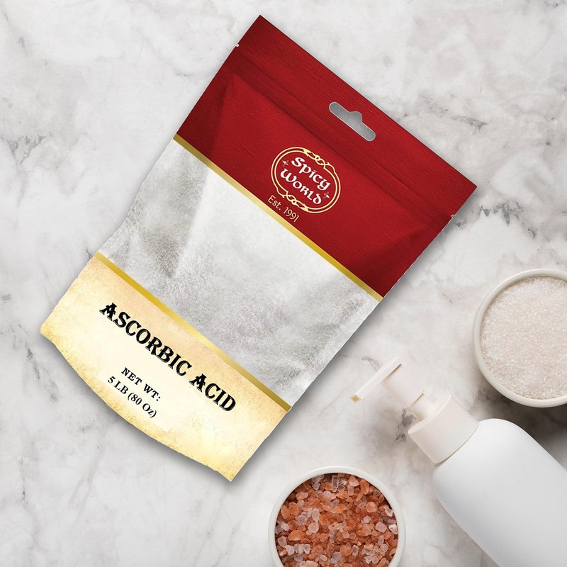 Spicy World Ascorbic Acid Vitamin C Powder 5 LB -