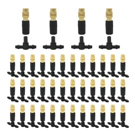 EATAKWARD 3-Way Atomizing Nozzle with Drip Irrigation Connector Irrigation Nozzle for 1/4-inch Drip Tubing Brass Misting Nozzles Tees for Gardens, Irrigation, Greenhouses, Lawns (20 PCS)