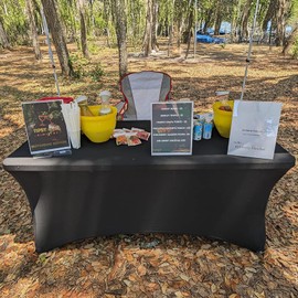 Trlyc 2 Pack 4FT Spandex Table Cloth - 48 x 30 Inch Rectangular Stretch Tablecloth, Wrinkle Resistant Scretch Table Cover for Wedding, Party, Banquet, Picnic, Outdoor Decoration (2Pcs,Black)