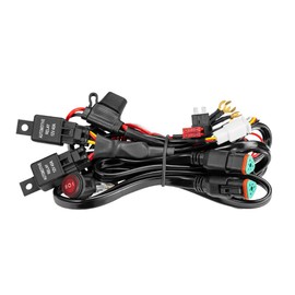 Lightfox 2 Way High Beam Wiring Harness w/DT 3-Pin Connectors for LED Pod Light