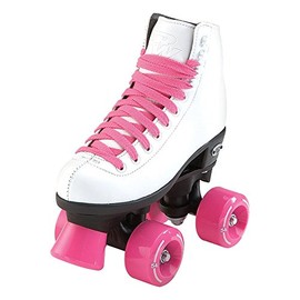 Riedell RW Wave Roller Skate - Kids Quad Roller Skates for Indoor/Outdoor | White | Size 12 Youth