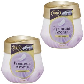 SHOSHU-RIKI Car Premium Aroma (Bulk Purchase), For Cars, Standing Type, Grace Beaute, 2.1 oz (90 g) x 2 Pieces, Car Deodorizer, Car Gel Type, Deodorizer, Air Freshener