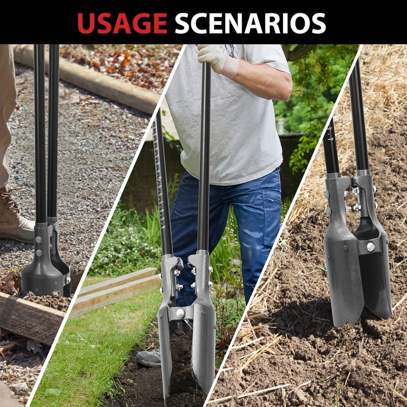 HANTOP Post Hole Digger Heavy Duty Manual Hole Digger with