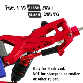 RCHuiWow RC Upgrades Part for 1/10 Slash 2WD,Slash 2WD VXL,Alloy Aluminum Front Rear Suspension Arms,Caster Block, Steering Blocks,Rear Stub Axle Carriers,Red