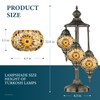 Marrakech Turkish Lamp 3 Globes Moroccan Table Lamp with Bronze