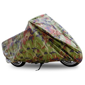 HEROFFIX XL 190T Rain Dust Motorcycle Cover Camouflage Outdoor Waterproof 96inch for Honda Replace Parts