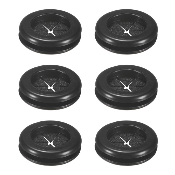 M METERXITY 6-Pack Rubber Grommets for Wiring 22mm Desk Grommet