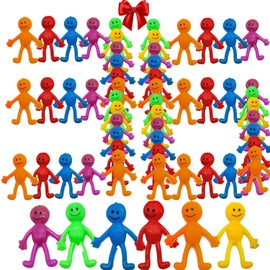 EPANO Paquete de 36 Stretchy Toys, Elástico Bendable Man Colores Divertidos Juguetes de Gel Sensorial un Juguete Pegajoso Elástico para Adultos Regalos para Fiestas Navidad (36PCS)