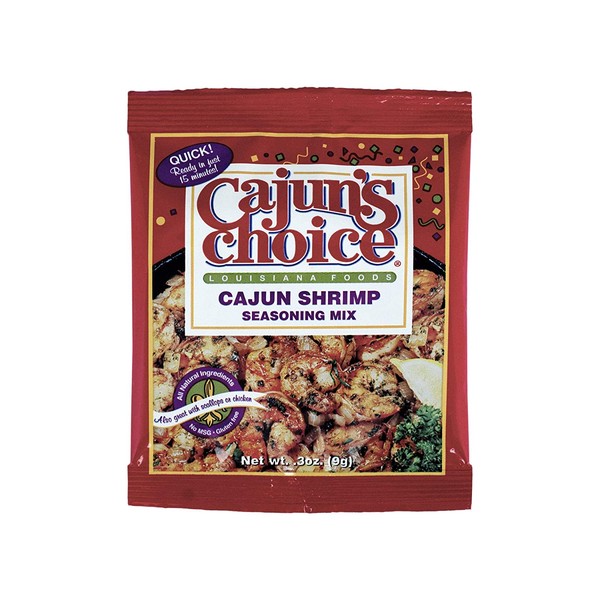Cajun Shrimp Seasoning Mix .3 oz Cajun's Choice Louisiana Foods (Pack of 6)