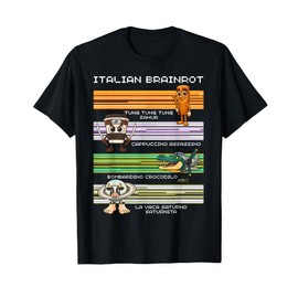 Italian Brainrot Meme Funny Compilation Character Gen Z Kids T-Shirt