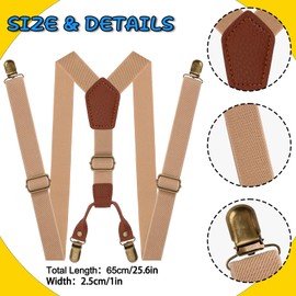 WGOCAUK 7 PCS Old Man Costume Grandpa Accessories Include Glasses Suspenders Bow Tie Cane Mustache Tattoo Sticker (Type C)