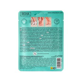 IROHA NATURE Relaxing Foot Mask Socks | 4 Pairs | Peppermint & Shea Butter | Intensive Treatment for Tired Feet | Cooling Effect | Natural & 100% Vegan | Moisturizing Foot Mask