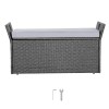 2-Person Outdoor Storage Bench 40 Gal Deck Box with PE