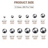 sourcing map 285pcs G16 Precision Balls Assortment Kit 3/32"- 1/2"