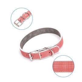 Robustes PU-Lederhalsband für Hunde, verstellbar und langlebig, ideal für Spaziergänge und Training mit Haustieren.