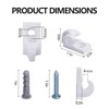 30 Pack Wire Shelf Wall Clips with Screws and Anchors