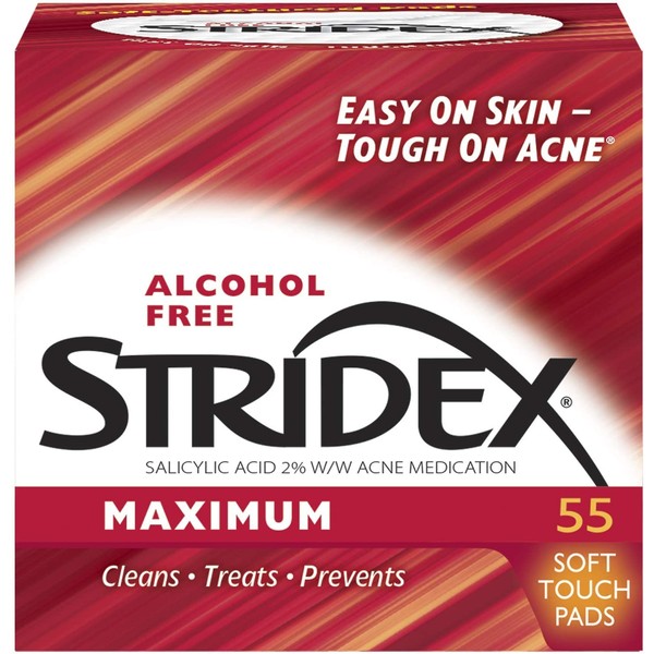 Stridex Strength Medicated Pads, Maximum - 55 Count (Pack of 1)