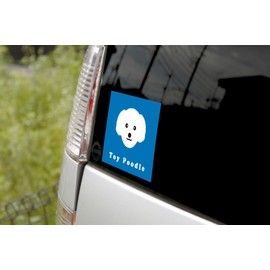 Home Toy Poodle White Dog Sticker dst003-e