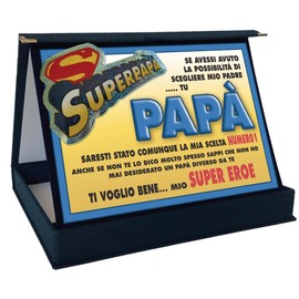 Bombo Loving and funny gift idea for dad prize super dad for birthday or Father's Day.