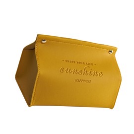 WOONEKY 1pc Delicate Vehicle-Mounted Tissue Box Multi-Purpose Towel Storage Case Stylish Napkin Holder for Home Office Bathroom and Car Decor