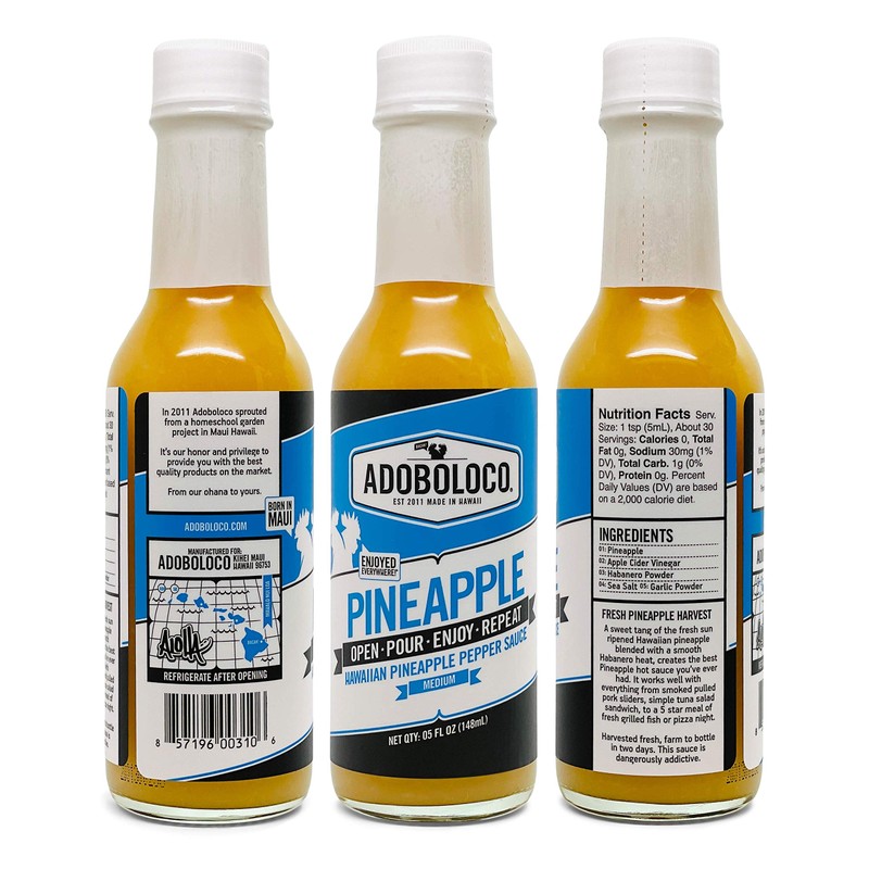 Adoboloco Hot Sauce - Mild to Hot - 3-Pack 5oz