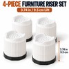 Furniture Risers for Bed & Sofa – 3.74 Inch Lift