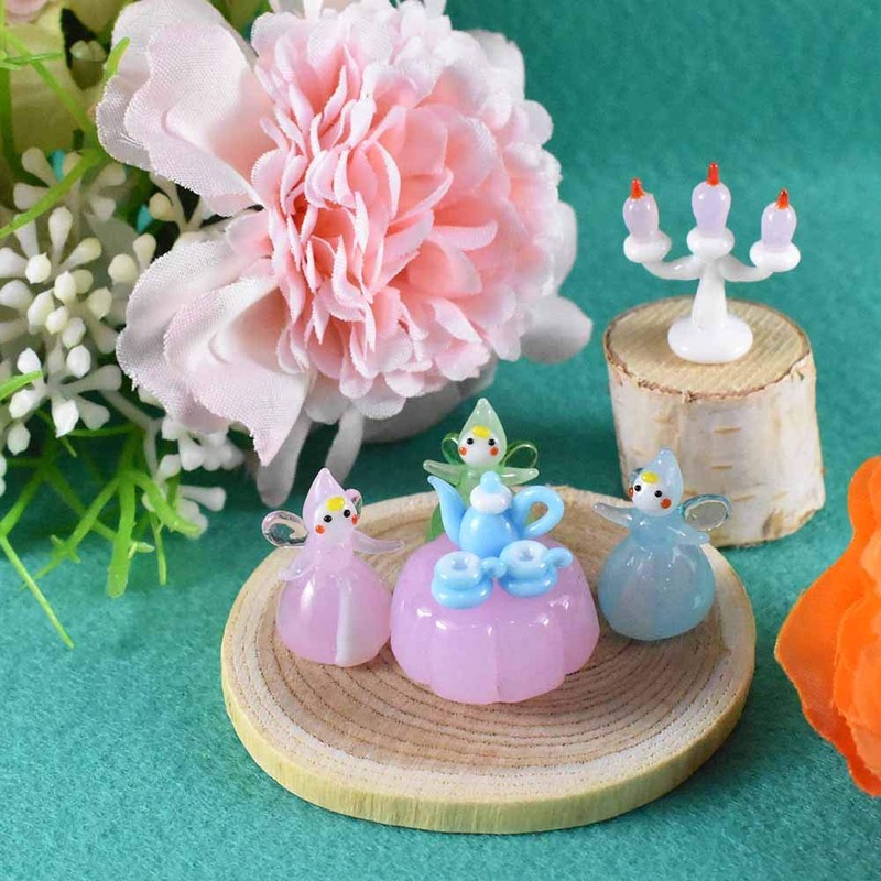 Forkart Cute Handmade Glasswork Tea Set Pot Total Length: 0.8