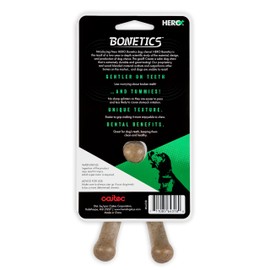 Hero Bonetics Wishbone, Wood Scent Chewable Dog Bone, Gentle on Teeth & Tummy, for Large Dogs Up to 65 lbs