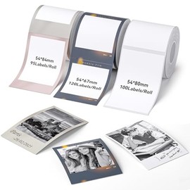NIIMBOT Juego de 3 rollos de etiquetas fotográficas compatibles con B1 Pro/B2 Pro/B21 Pro, 2.1 x 3.1 pulgadas, blanco, tiempo y memoria de 2.1 x 3.3 p