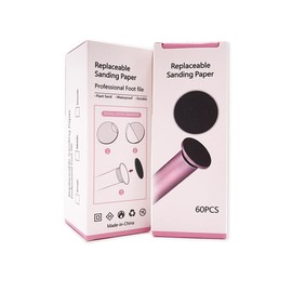 ELEVEN EVER 1 Box (60pcs) Replacement Sandpaper Pad Disks Discs (80 Grit&100 Grit) for Electric Foot File Callus Remover Machine