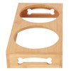 Bamboo Pet Double Bowl Cartoon Prevent Slipping Easy to Clean
