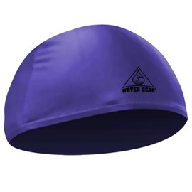 Water Gear Synthetic Fiber Swim Cap - Comfortable and Durable Swimming Cap - Keeps Short or Long Hair Dry