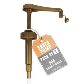eBun 1-Pack Sauce Pump Dispenser Compatible with 64 oz Torani, Ghirardelli, Davinci, Fontana, Hershey's Containers, Chocolate & Caramel Sauce, Half Gallon & 1 Gallon Pump Dispenser for Popcorn Butter