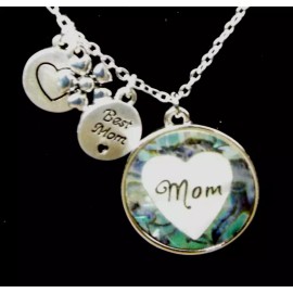Periwrinkle By Barlow Periwinkle MOM  20" Best Mom Flower Necklace Silver Color NWT $18.99