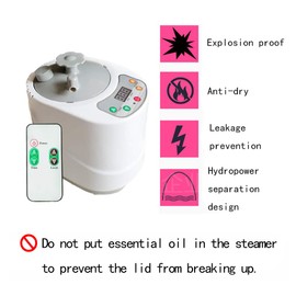 ZONEMEL Sauna Steamer Portable Pot 2 Liters, Stainless Steel Steam Generator with Remote Control, Spa Machine with Timer Display Mist Moisturizing for Body Detox (110V)