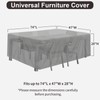 PureFit Patio Furniture Covers, Outdoor Table Furniture Cover Waterproof Rectangle,