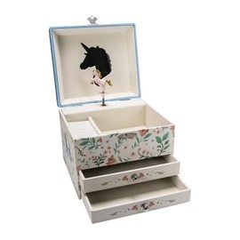 GICO Children's music jewellery box for girls, unicorn jewellery box with two drawers - 92065