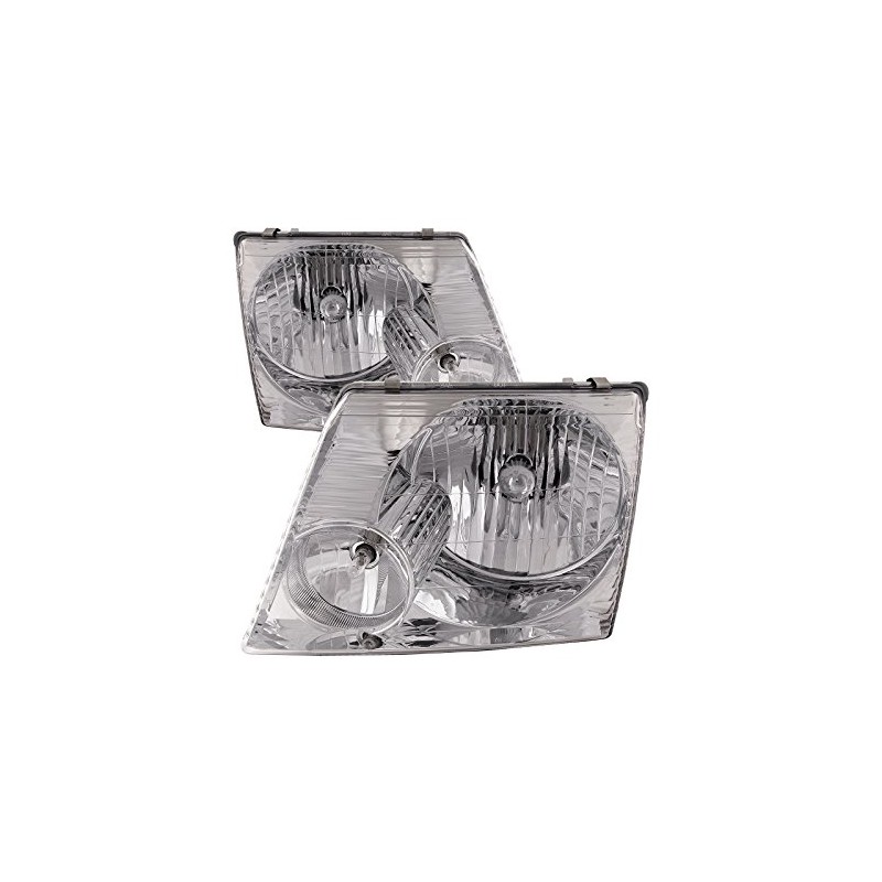 HEADLIGHTSDEPOT Chrome Housing Left and Right Headlights Pair Compatible with