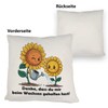 speecheese Danke - Sonnenblumen Kissen Blumiges DekoKissen mit fröhlichem Spruch