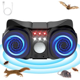 JahyElec Ultrasonic Rodent Repellent Plug in 3 Modes Indoor with 6 LED Flashing Lights