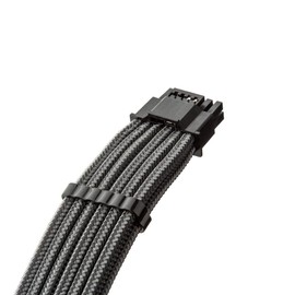 CableMod Universal Pro ModMesh Sleeved 12V-2x6 12VHPWR 90° StealthSense Direct PCIe Cable (Variant B, Carbon)