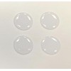 4 x 15mm DIAMETER WHITE ROUND STICKER - PATCH -