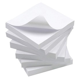 White Sticky Notes, 6 Pads, 3 X 3 Inch, 100 Sheets/Pad, Self-Stick Notes Pads, Easy Post Notes for Office, School, Home (White)