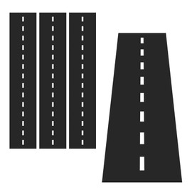 YYBD 3Pcs Racetrack Floor Running Decoration Mat Black and White Racer Road Table Cover Long Race Car Tablecloth Drag for Kids Construction Party Runway Games Sport Party(10 x 1.5 ft)