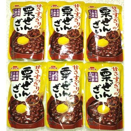 Ichibiki Refreshingly Sweet Kuri Zenzai 100% Hokkaido Azuki Red Bean Soup with Chestnut 150g (Pack of 6), Additives Free, Seasonally Limited Edition, MADE IN JAPAN