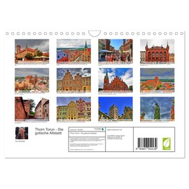 Thorn Torun - Die gotische Altstadt (Wandkalender 2026 DIN A4 quer), CALVENDO Monatskalender: Große historische Gebäude in Backsteingotik, ... ein Weltkulturerbe in Polen (CALVENDO Orte)