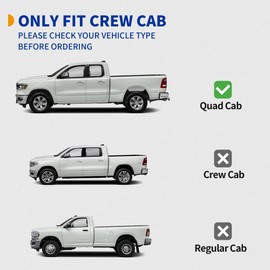 6 Inches Running Boards & Steps Compatible with 2019-2025 Chevy Silverado/GMC Sierra 1500, 2020-2025 Silverado/Sierra 2500HD 3500HD Crew Cab (Excl. 2019 1500 LD), Black Aluminum Nerf Bars Side Step